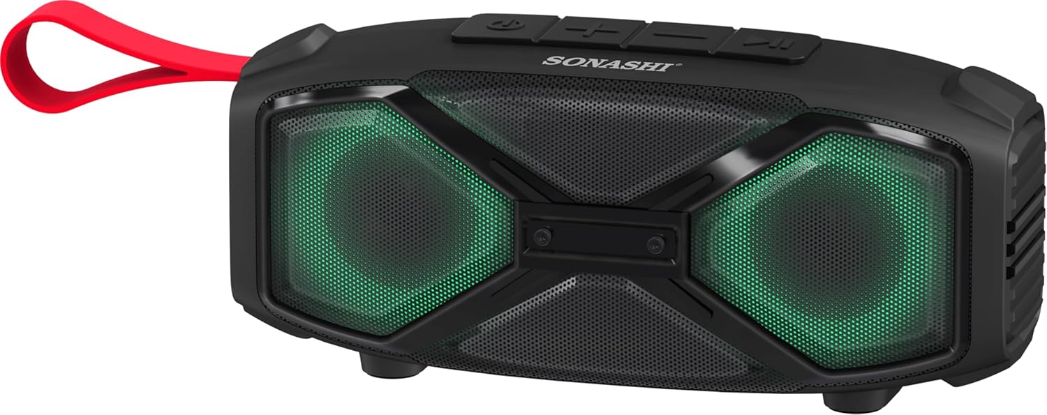 Sonashi Rechargeable Bluetooth Speaker With Rgb Lights Calling & Fm Radio Function/Read Mp3 Portable Device With Hi-Fi Surround Sound And Chargeable Battery Sleek Design SBS-722