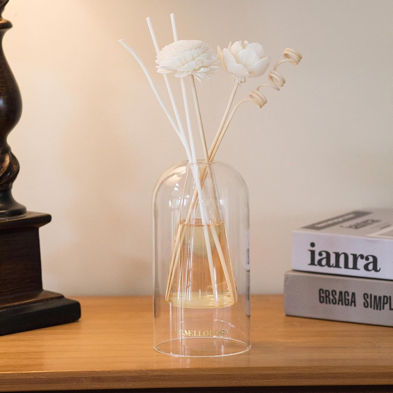SMELLOLOGY Tranquil Flower Flowers Home Diffuser- Warm Fireplace 120ml - Image 2