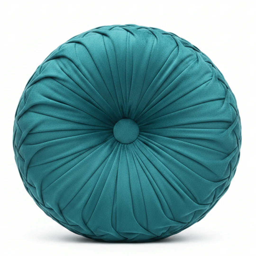 Smock Pillow Velvet Cushion - 38cm - Grey / Ceram / Teal Blue / Kakhi / Navy Blue / Lime Green / Light Blue / Rose - Image 6