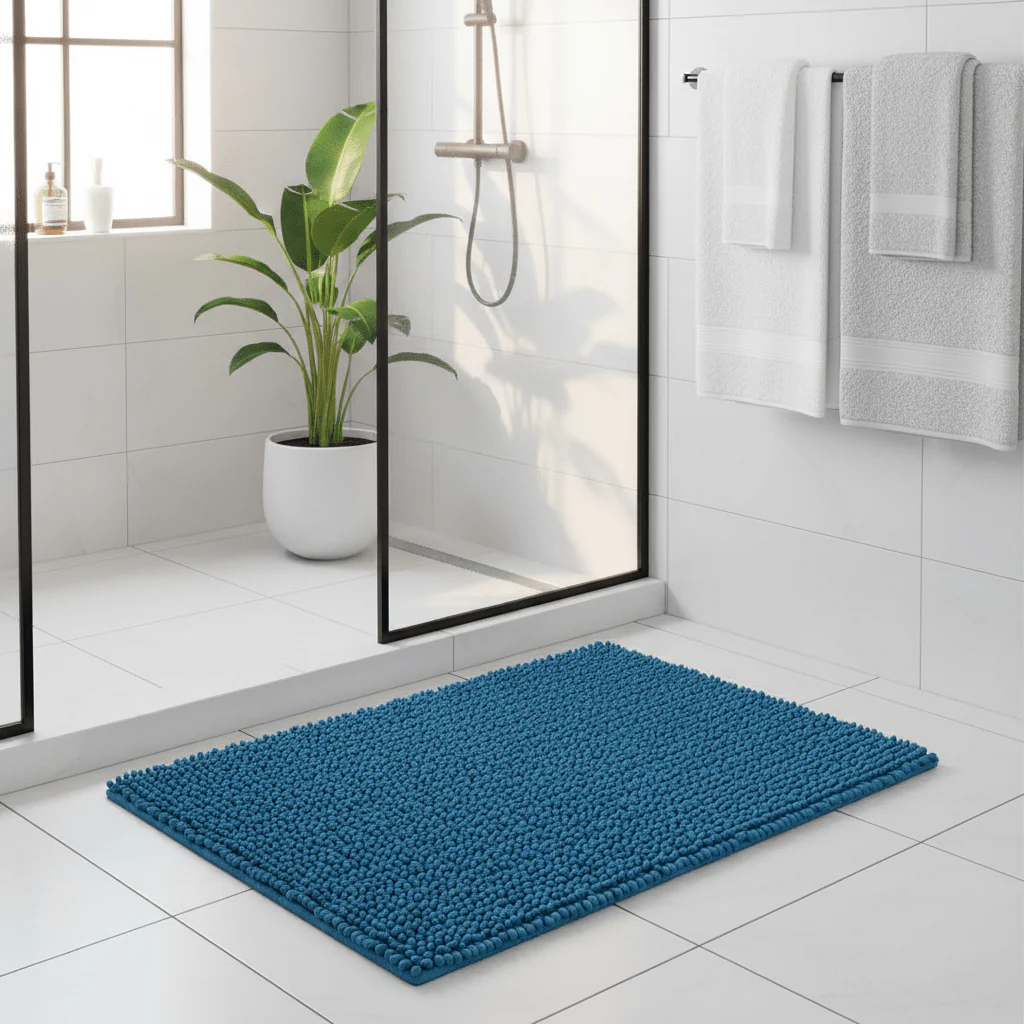 Soft Chenille Non-Slip Backing Bath Mat - 80 x 110 cm - Image 3