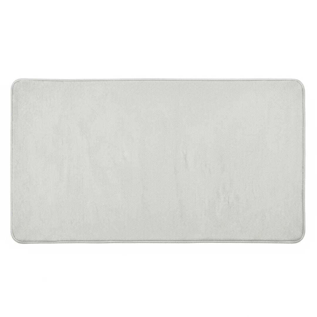 Soft Rectangle Door Mat | Anti-Slip Absorbent Floor Rug for Entrance, Bathroom & Living Room | 80 x 45 cm | Off White |