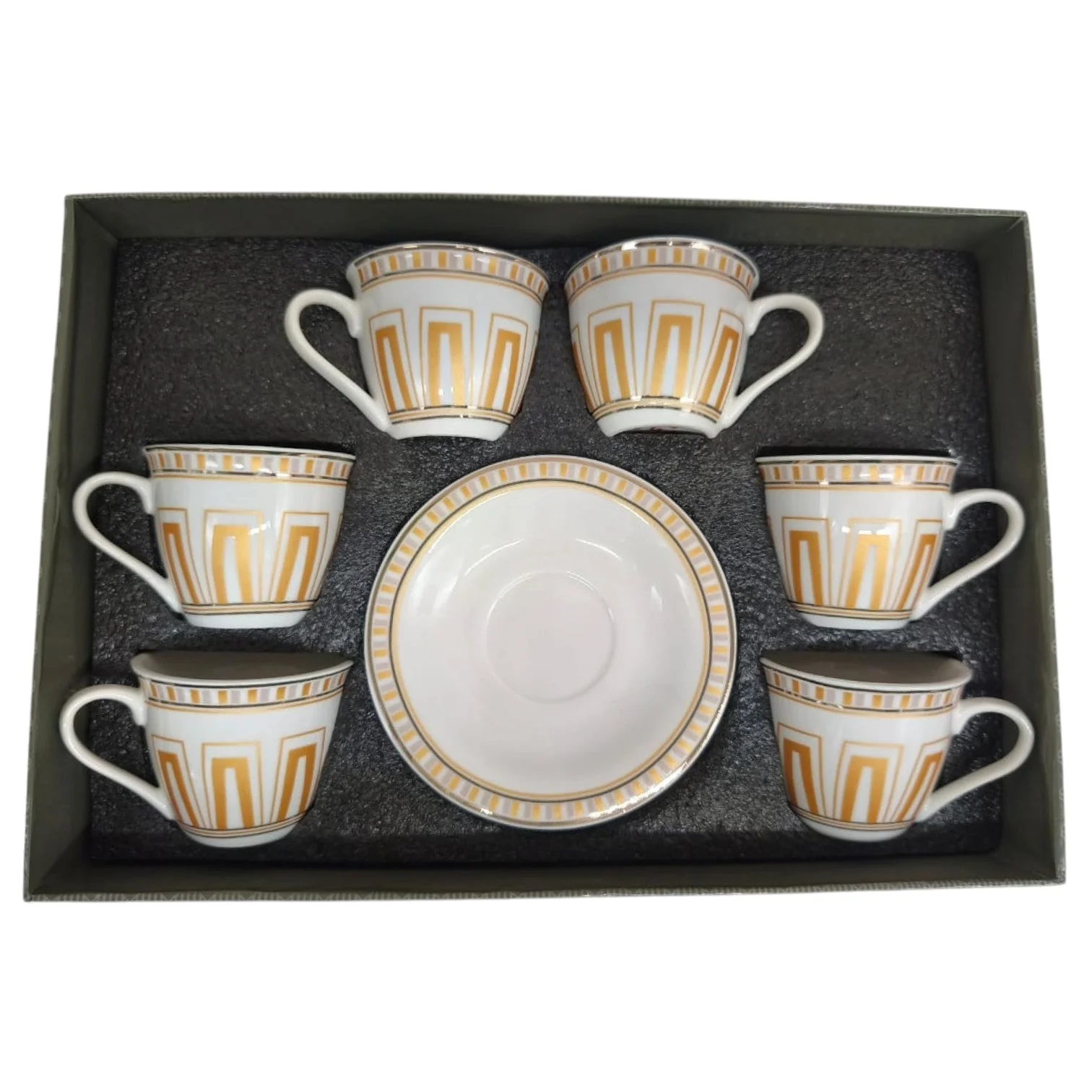 Solecasa Ceramic Cup and Saucer 12Pcs Set 6 Cups With 6 Saucers-100ML