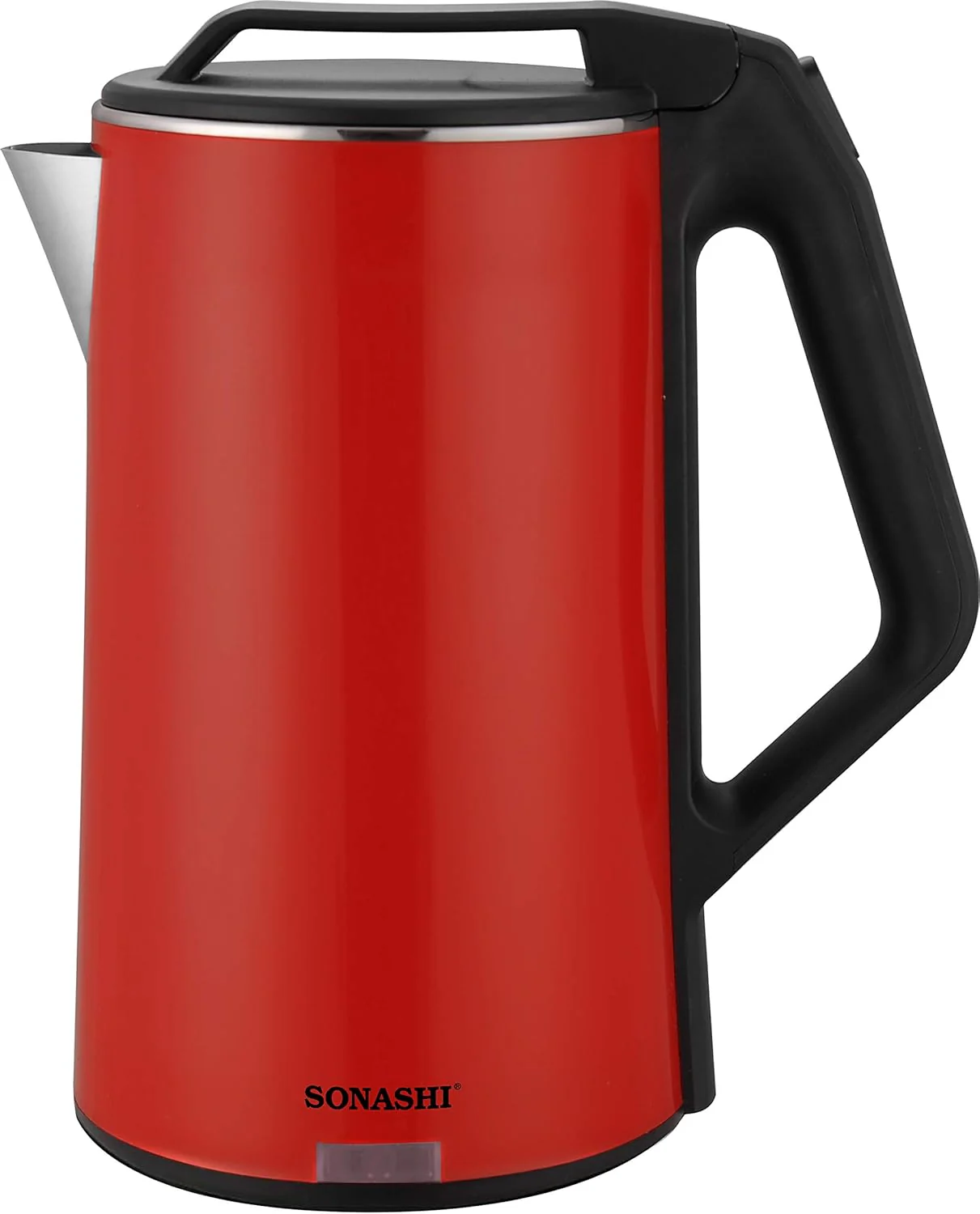 Sonashi 1.8 Liter Stainless Steel Cordless Kettle Red - SKT-1803