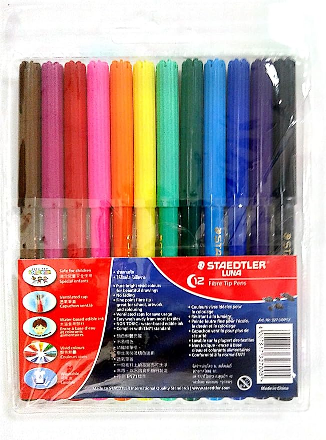 Staedtler Fiber Tip Pen 12-Pieces Set, Multicolour - Image 2