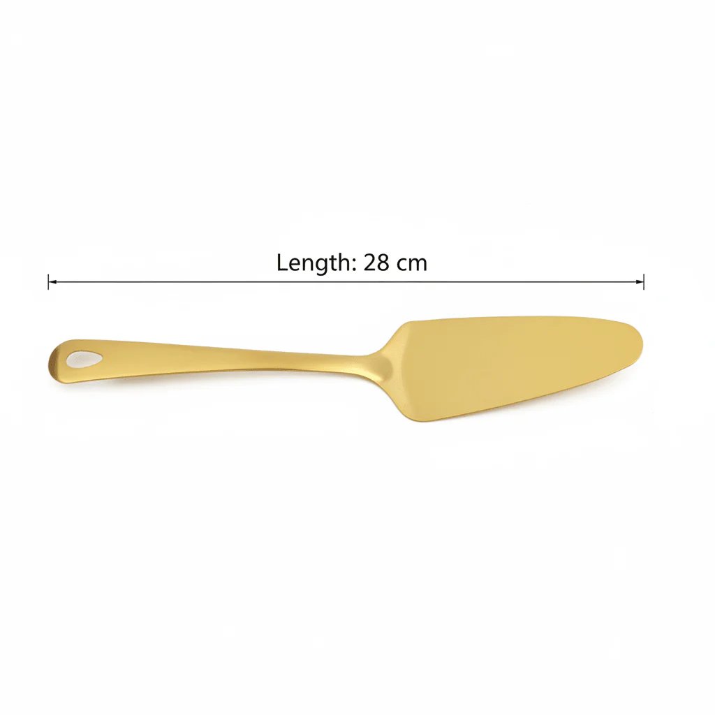 Stainless Steel Cake Server 28cm - Gold - Image 2