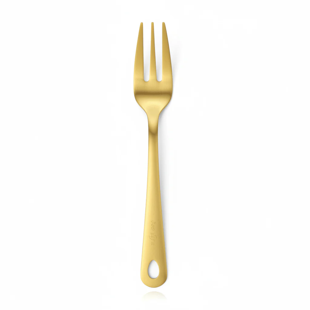 Stainless Steel Serving Fork 24cm – Gold