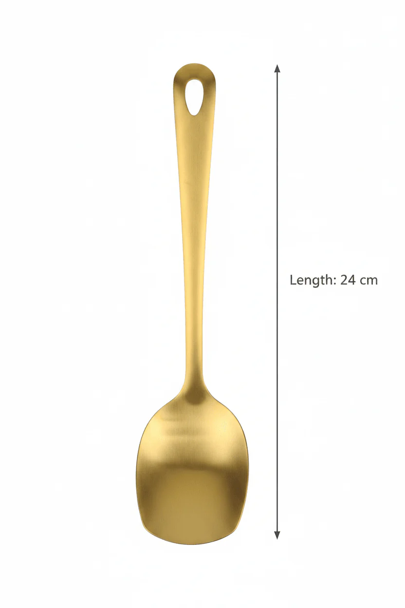 Stainless Steel Serving Spoon 24cm – Gold - Image 2