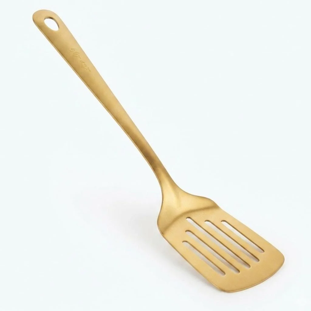 Stainless Steel Slotted Turner 25cm – Gold