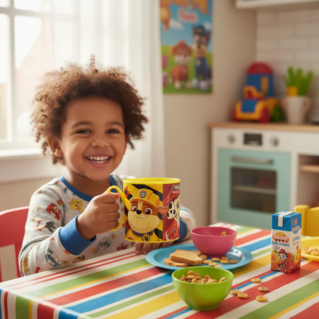 Stor Non-Slip Yellow Paw Patrol Kids Plastic Mug – Adventure Theme Durable Mug 390 ml - Image 2