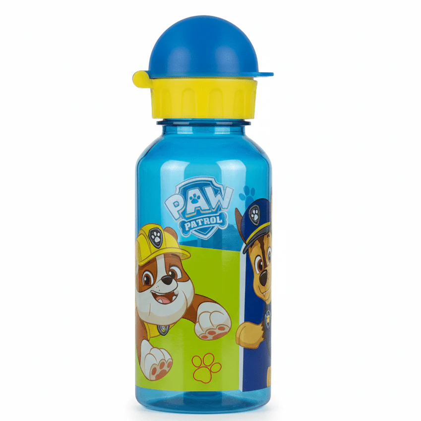 Stor Paw Patrol Reusable Plastic Water Bottle Blue 370ml Kids Drinking Bottle BPA Free School Bottle