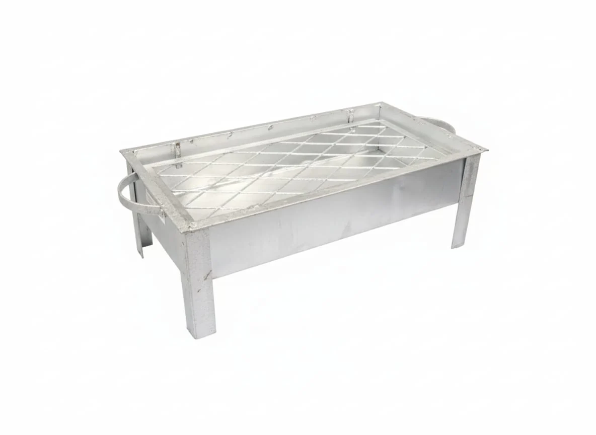 Sunny Small Aluminium BBQ Grill 43×23×14 cm | Portable Charcoal Barbecue Set | Compact Outdoor Cooking Grill for Travel & Camping - Image 2