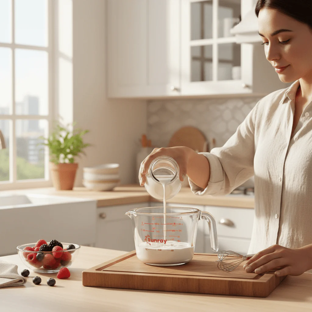 Sunray Glass Measuring Cup 500ml | Dual Scale Oz & Cups | Heat Resistant Borosilicate Glass - Image 3