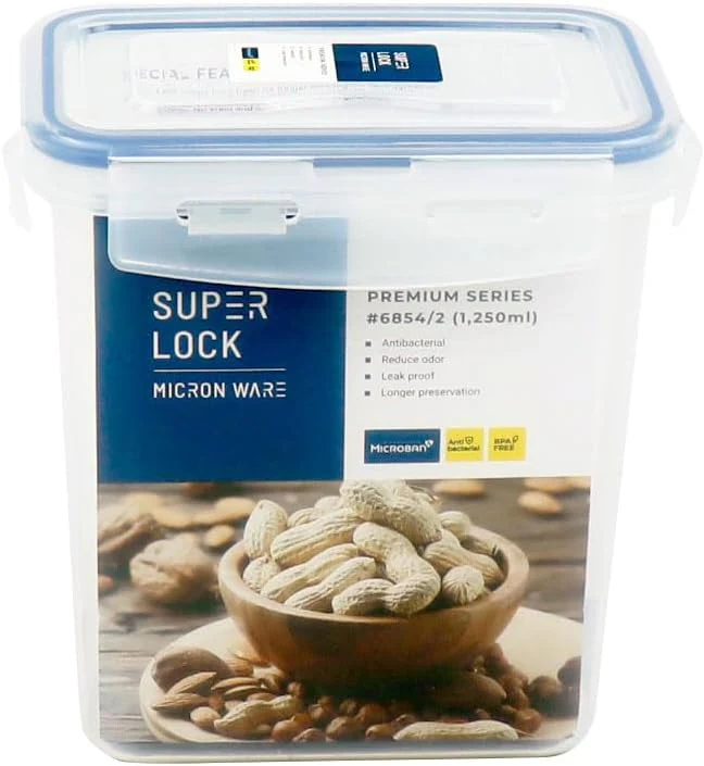 SUPER LOCK Air-Tight Food Container 1250ml, 10.4cm*15.5cm*16cm - Image 2