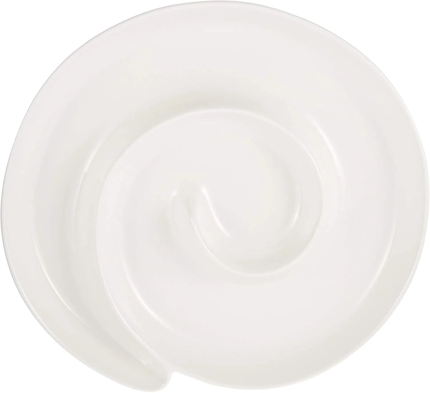 Symphony Spiral 27 cm White Serving Plate (Ceramic Material Construction) - Image 3