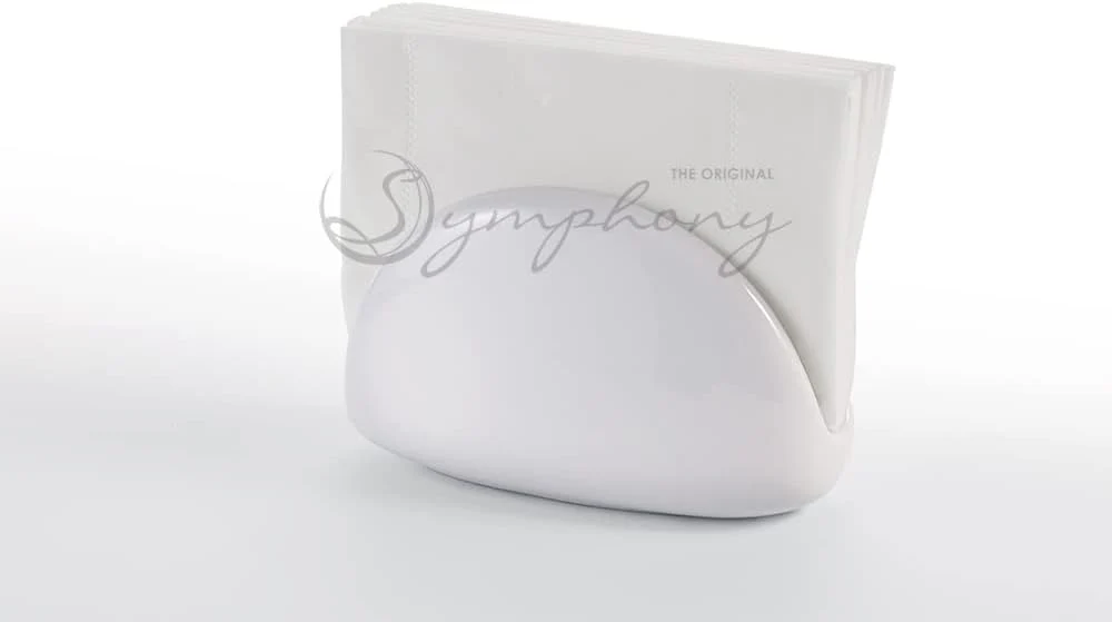 Symphony Elegant White Ceramic Napkin Holder – 13×5.5×8 cm - Image 3