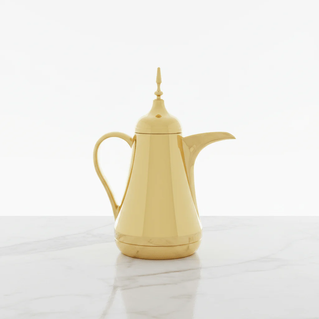 Taknas Arabic Dallah Vacuum Flask 0.6L – Gold - Image 2