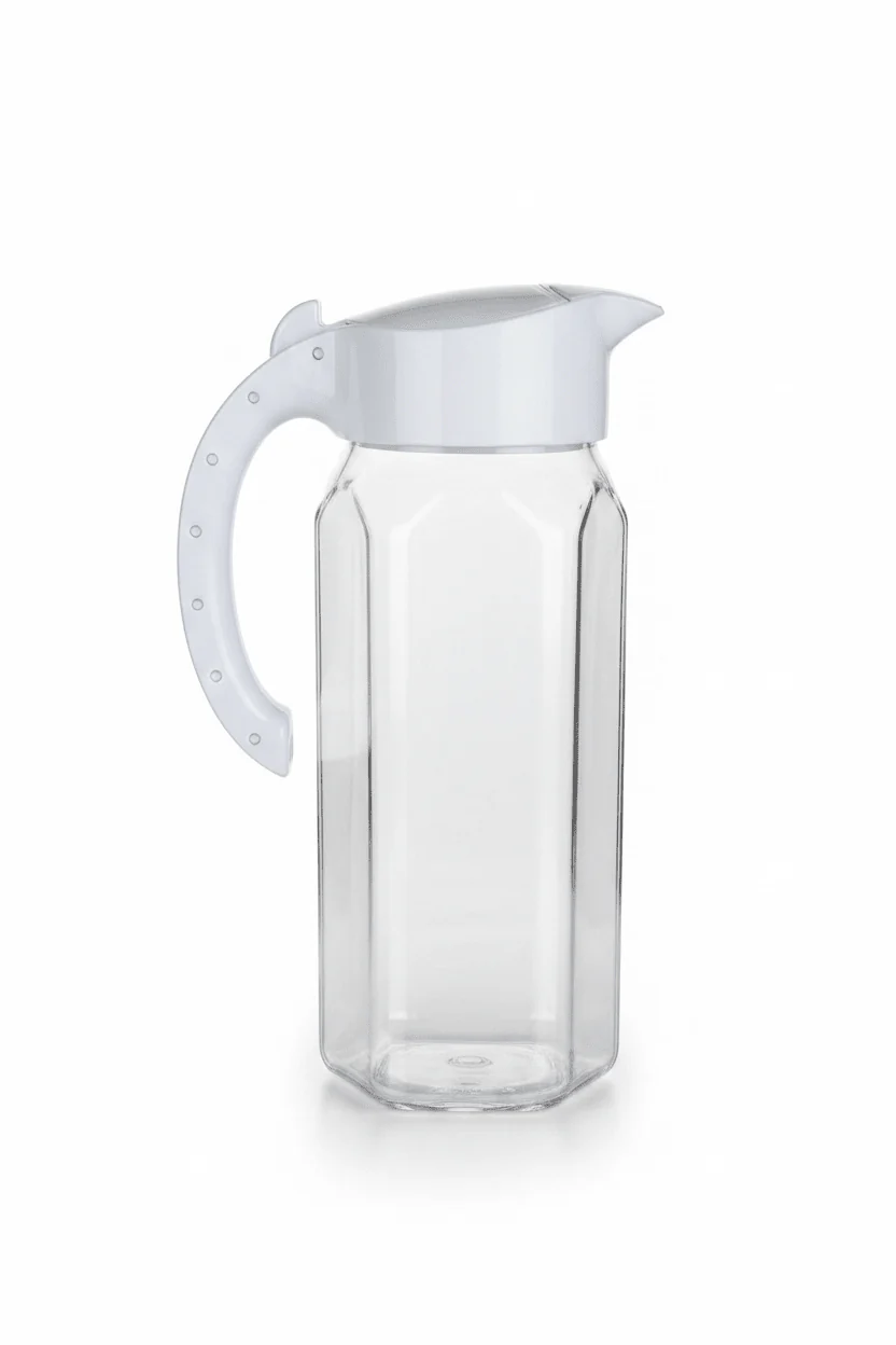 Titiz Alâ Jug 1500ml | Clear Glass Water Jug with Flip Lid | Kitchen Carafe | Navy blue,White,Grey | - Image 5