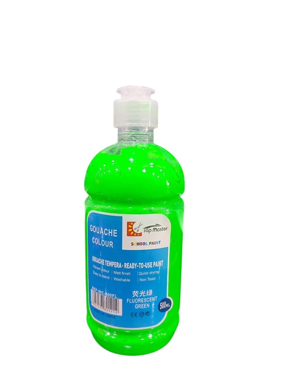 TOP MASTER Gouache Color Fluorescent Green 500ml
