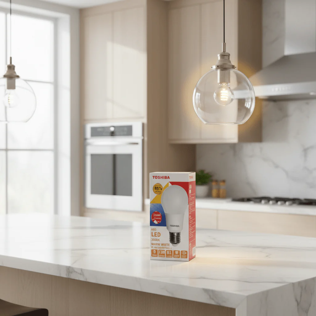 Toshiba 9W Led Bulb Warm White Light E27 - Image 2