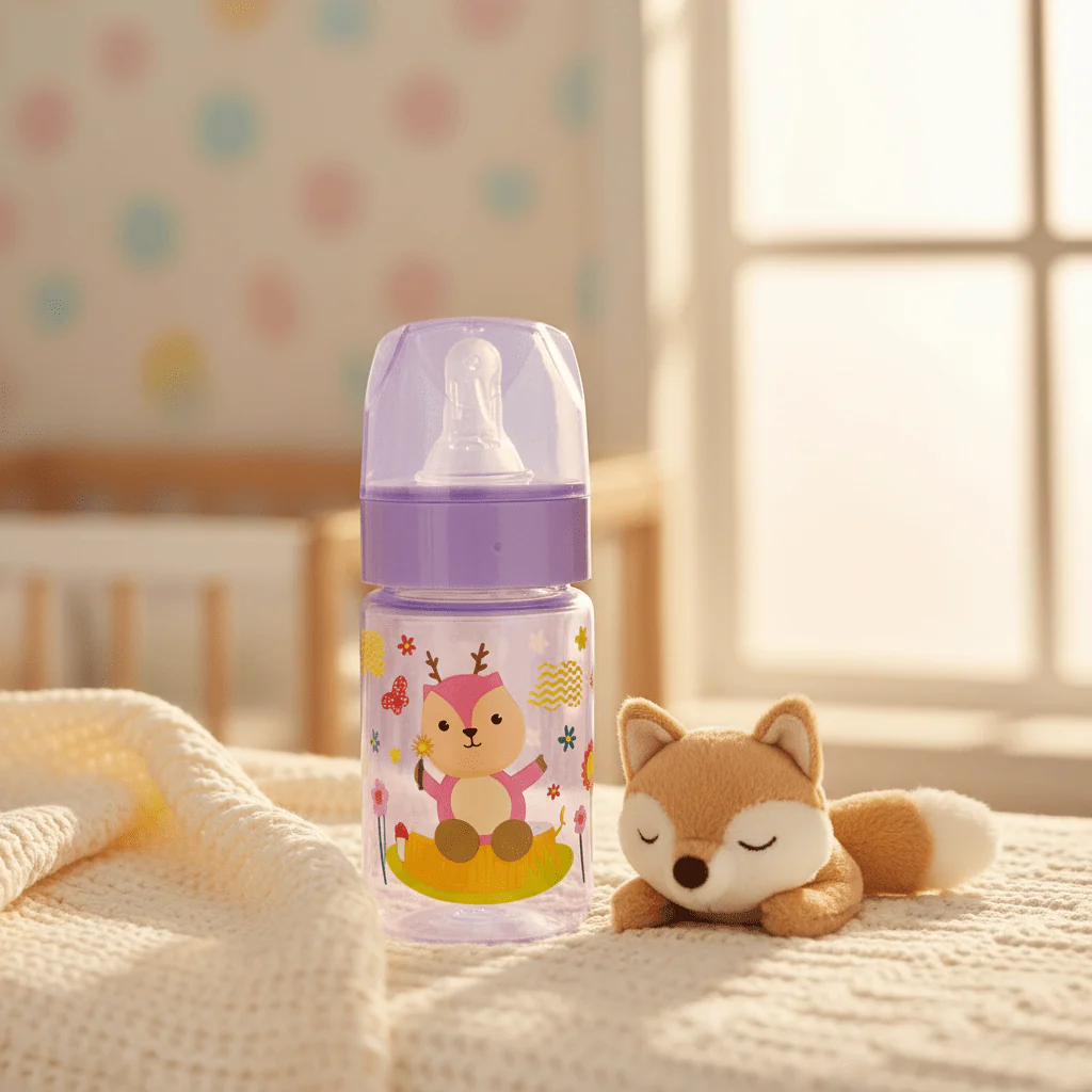 Turtees Kids Feeding Bottle – Plastic 125ml | Violet - Image 3