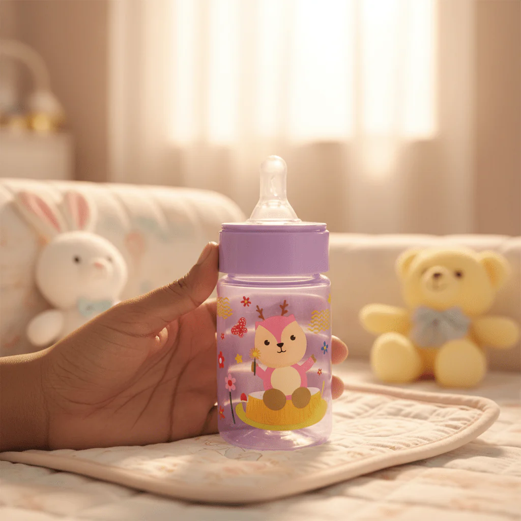 Turtees Kids Feeding Bottle – Plastic 125ml | Violet - Image 4