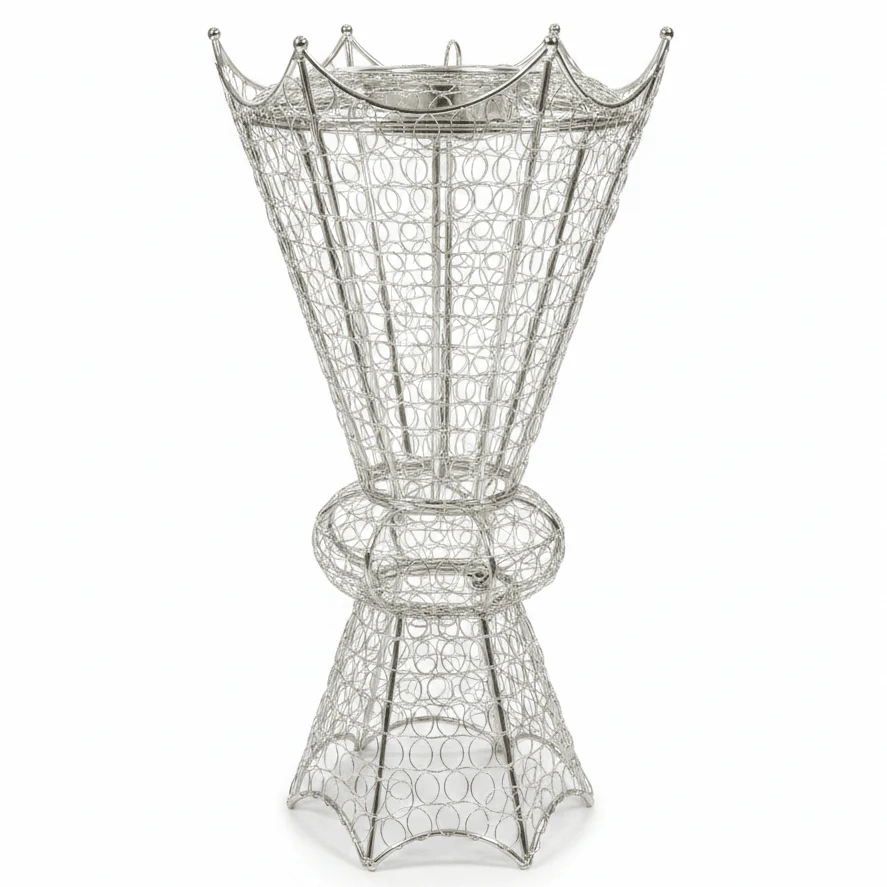 Ugarit Premium Silver Metal Incense Burner 50×30 cm Large Decorative Aroma Burner