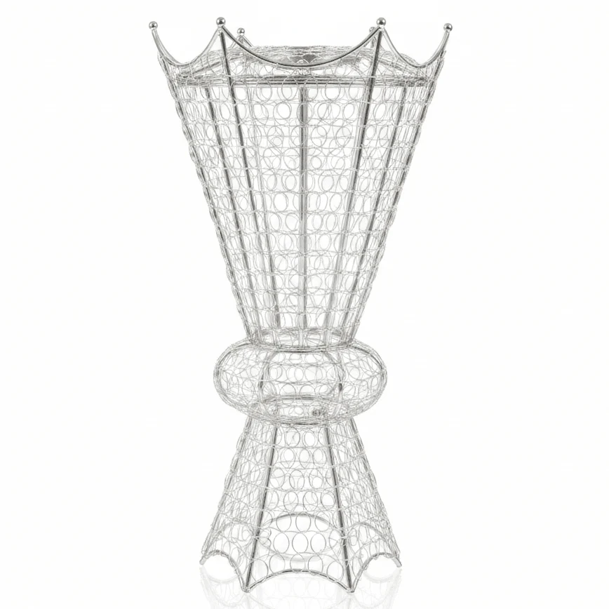 Ugarit Premium Silver Metal Incense Burner 65×30 cm Luxury Incense Display Holder