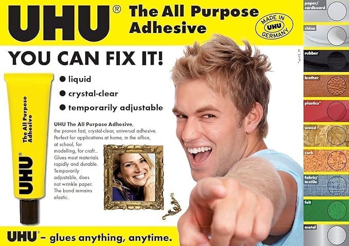 UHU All Purpose Adhesive Tube, 125 ml, Transparent - Image 3