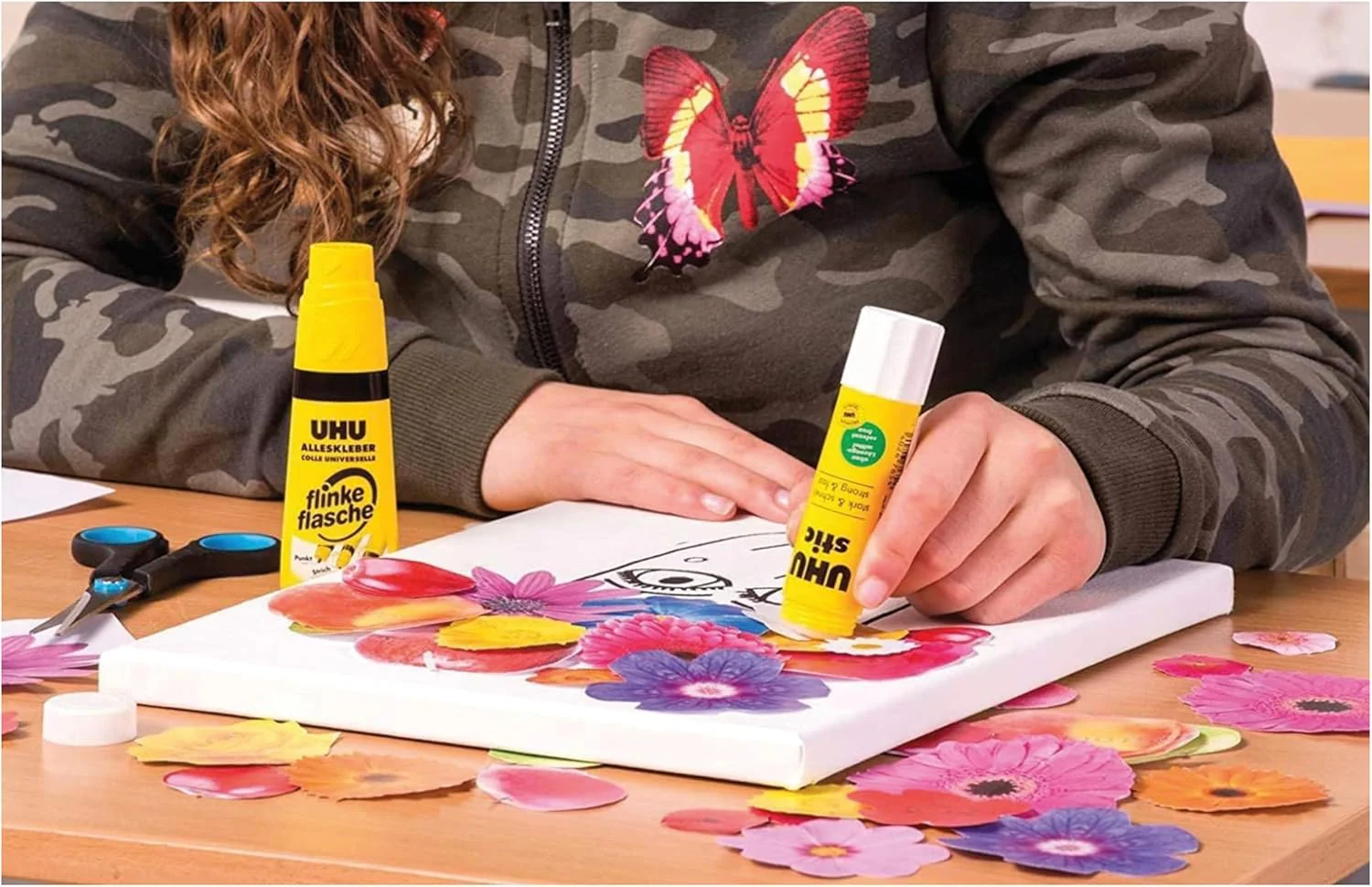 UHU stic the proven glue stick, strong, fast, solvent free, clean, safe & sustainable for school, home, office, kids, arts and crafts, 98% natural, now packed in 50% recycled plastic- 21g pack of 6 - Image 5