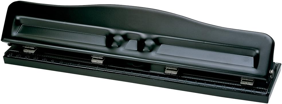 Unimax Metal Office Punch 4-Hole MP-999D 4MM-Black Color