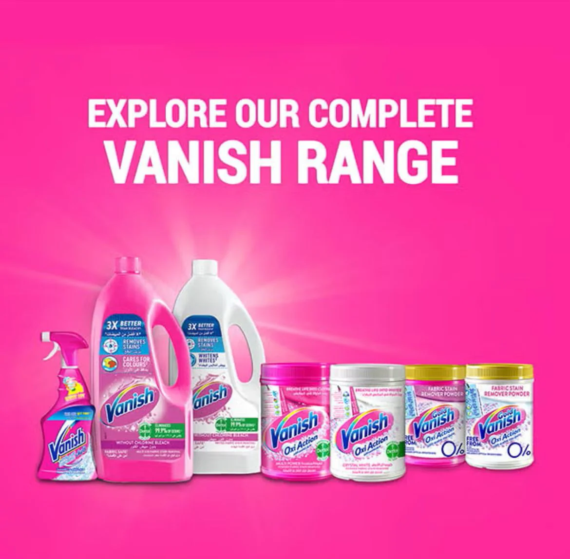 Vanish Fabric Stain Remover Liquid pink 1Liters, Cares for Colours, Without Chlorine Bleach - Image 7