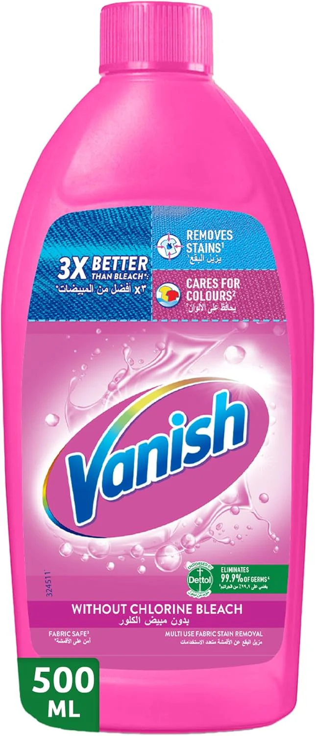 Vanish Liquid Fabric Stain Remover 500ml for Coloured & White clothes