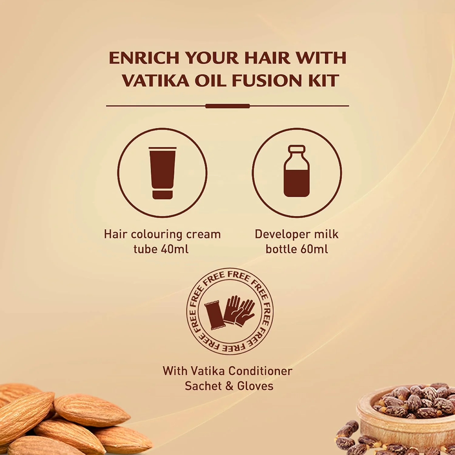 Vatika Naturals Vatika Oil FUSion Permanent Hair Color Crème, Medium Brown 4.0 - Image 6