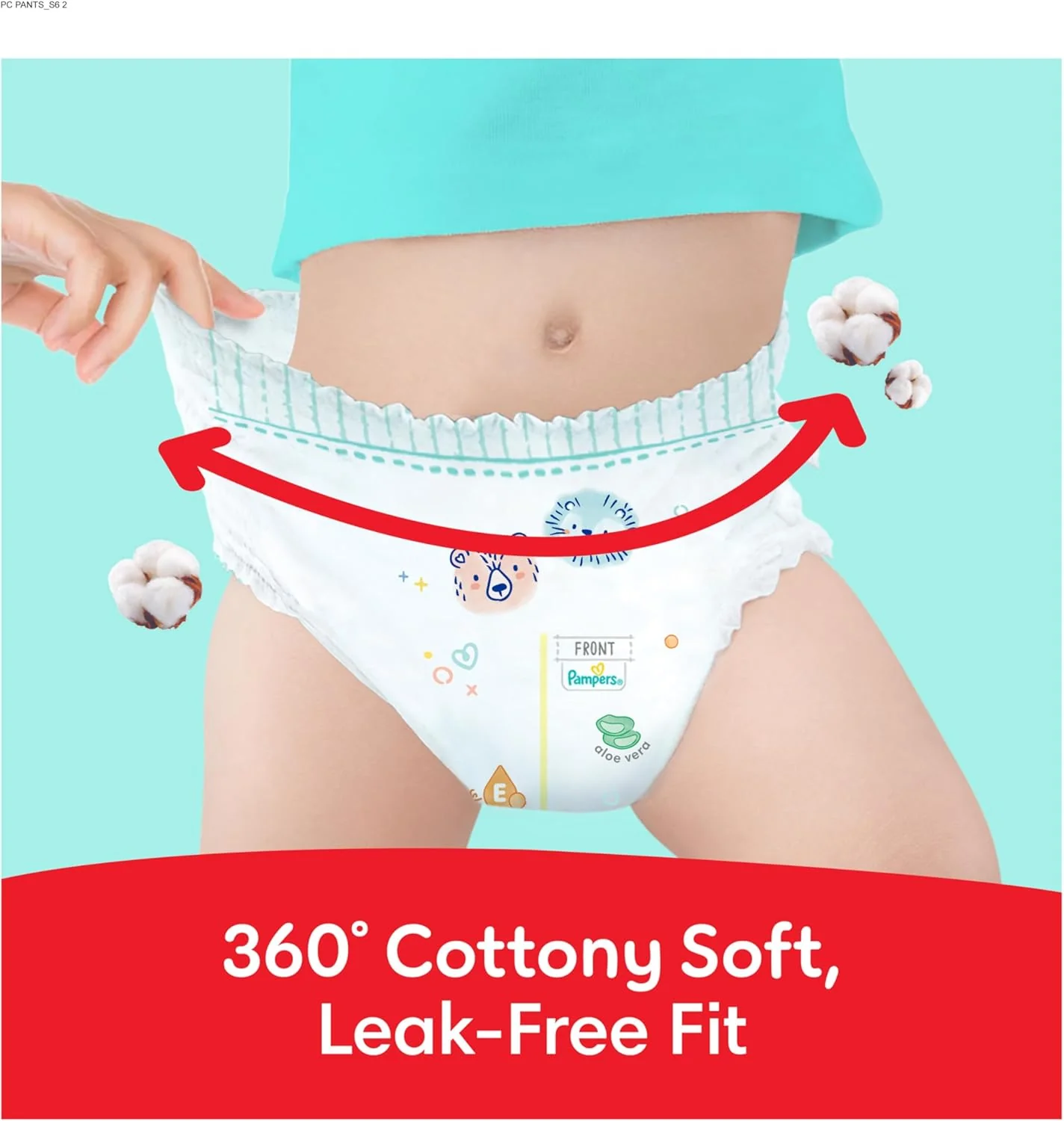 Pampers Ultimate Comfort Pants Diapers, Size 7, 17+kg, Lotion infused with Aloe Vera and Vitamin E, Cottony Soft Fit for up to 100% Leakage Protection, Super Saving Pack, 32 Count - Image 6