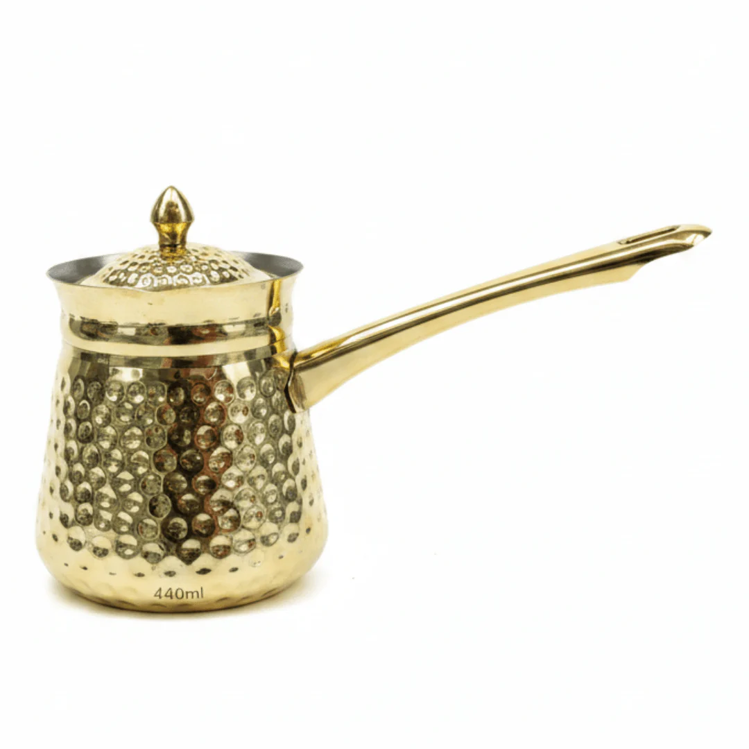 Velvet Golden Hammered Stainless Steel Arabic Coffee Warmer — 600ml
