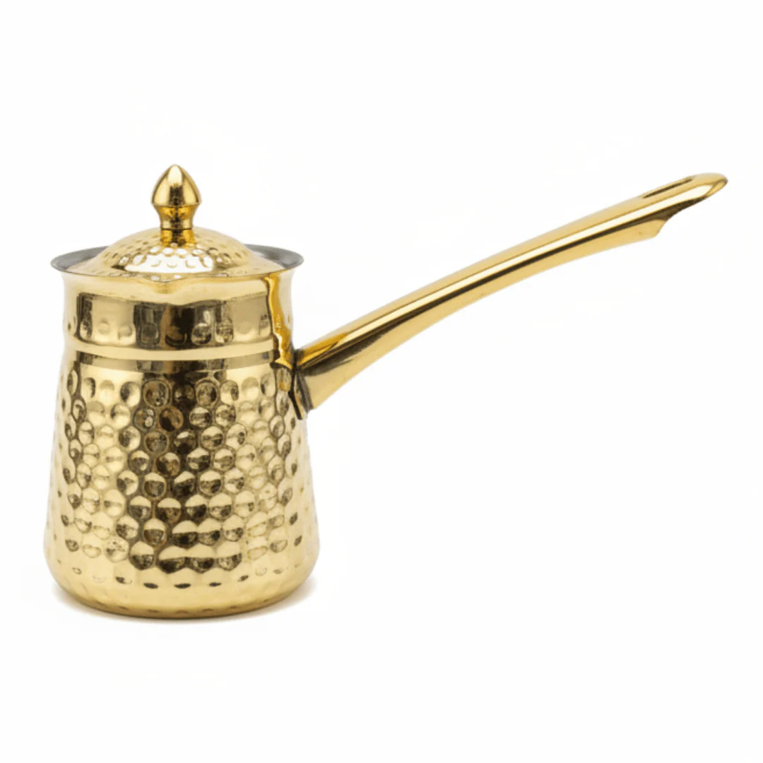 Velvet Golden Hammered Stainless Steel Arabic Coffee Warmer — 350ml