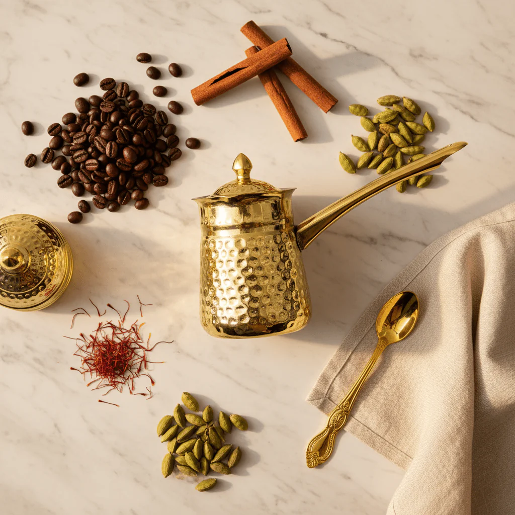 Velvet Golden Hammered Stainless Steel Arabic Coffee Warmer — 350ml - Image 4