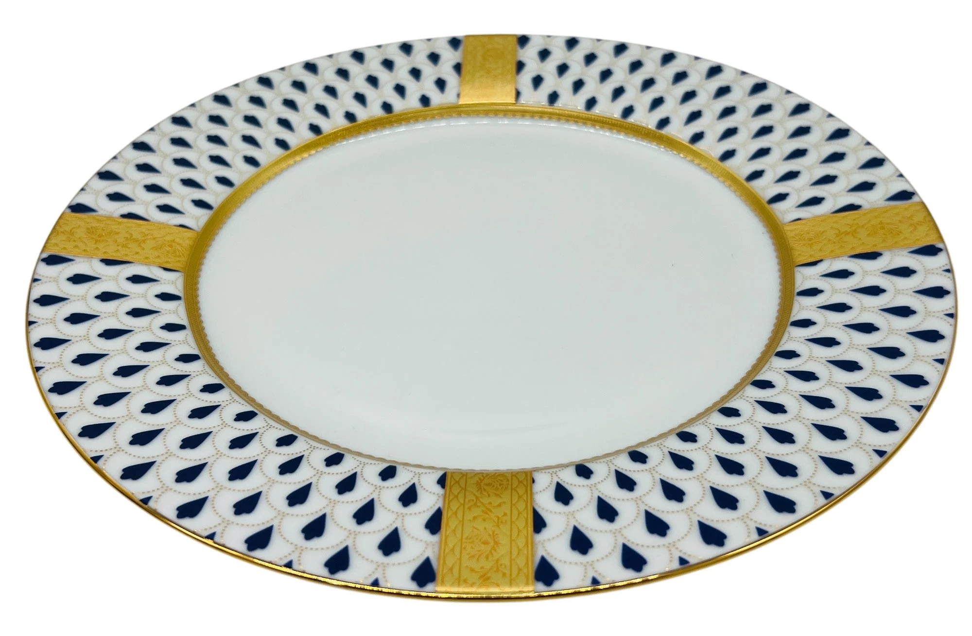 Veronese Ceramic Dinner Plate 10.75", Italian Design, Blue and Gold, PE19295 - Image 2