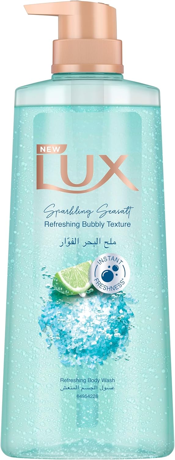LUX Refreshing Body Wash, Sparkling Seasalt, Instant Freshness, with Bubbly Texture, 700ml