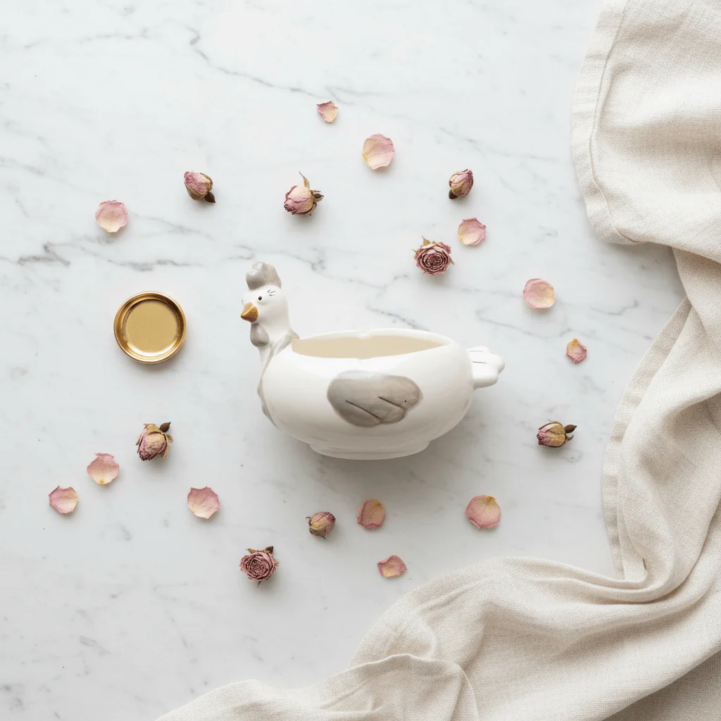 White Ceramic Duck Ashtray — Charming Home Décor Piece | 12cm - Image 3