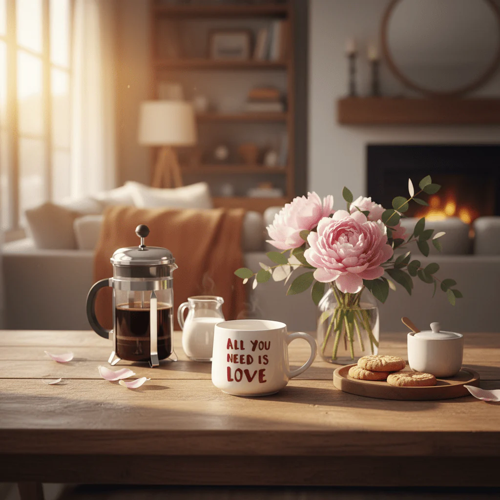 All You Need Is Love White Ceramic Mug — 400ml | Handcrafted Gift Mug with 3D LOVE Sculpture - Image 4