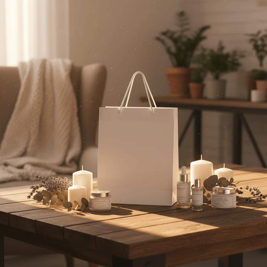 White Paper Gift Bag with Rope Handles | Elegant Luxury Packaging for Gifting | 32×25cm | - Image 4