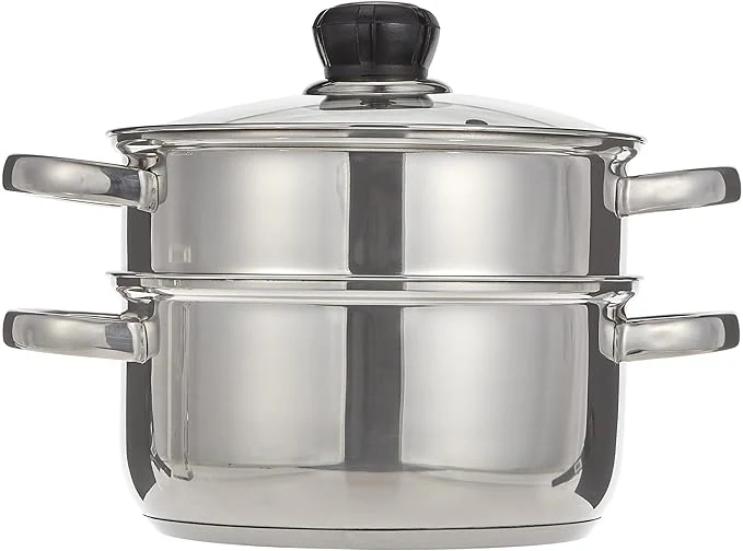 Wilson 2 Layer Stainless Steel Steamer Set 20cm Jy-174/20 Silver - Image 2