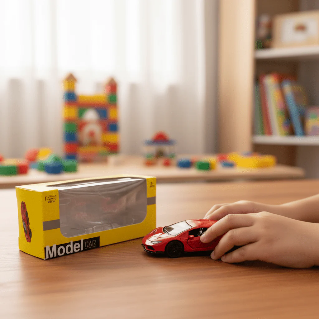 WJ Die-Cast Model Car 1:36 Scale – Red Sports Car (Ages 3+) - Image 2