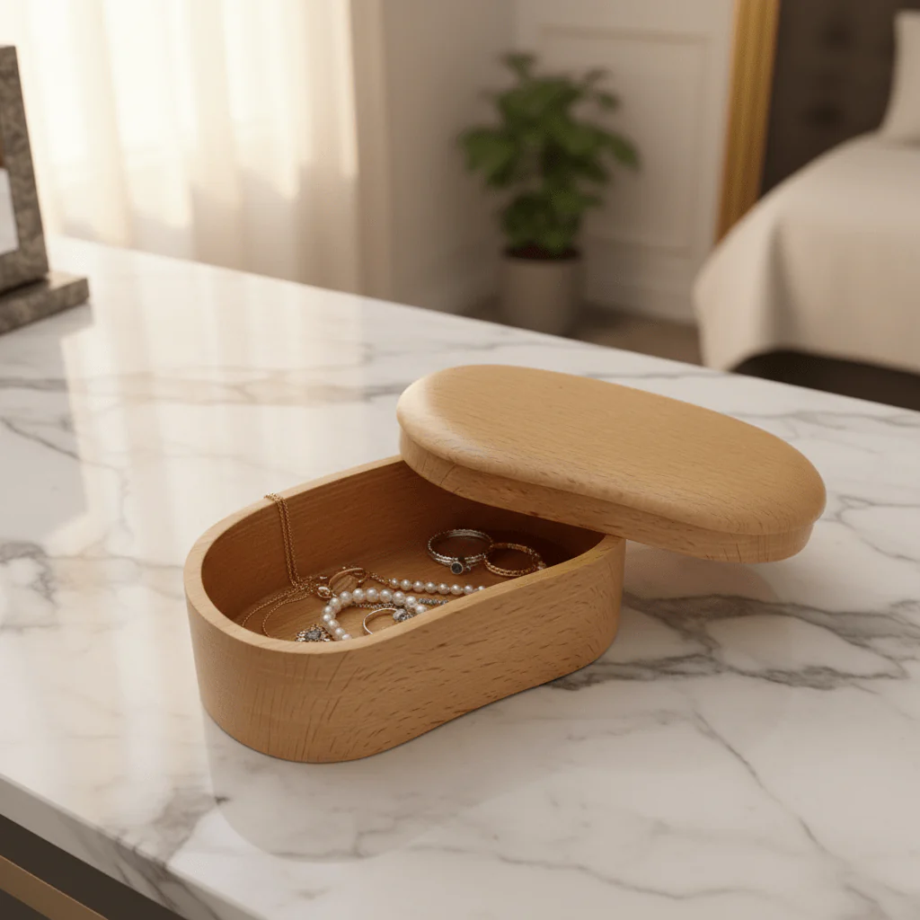 Wooden Storage Box with Lid - 16×10×5.5 cm - Image 3