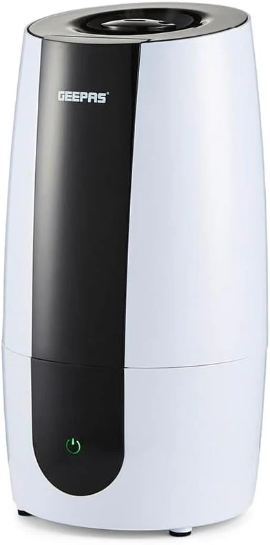 Geepas Humidifier for Bedroom, 2.6L Top Fill Cool Mist Large Room, 360° Rotatable, Night Light Auto Mode, 35dB Noise Level Humidifiers for Baby, Essential Oil Diffuser, Baby, Home, Work