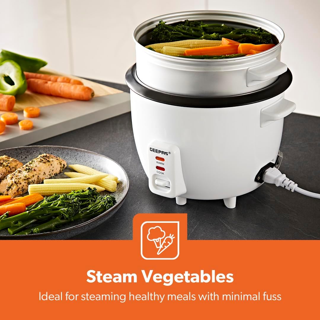 Geepas 400W Rice Cooker with Non-Stick Cooking Pot, 1 Liter Capacity - Image 4