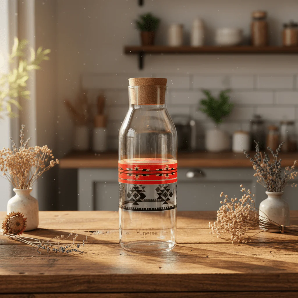 Yuniverse Glass Bottle with Cork Stopper — 1100ml - Image 2