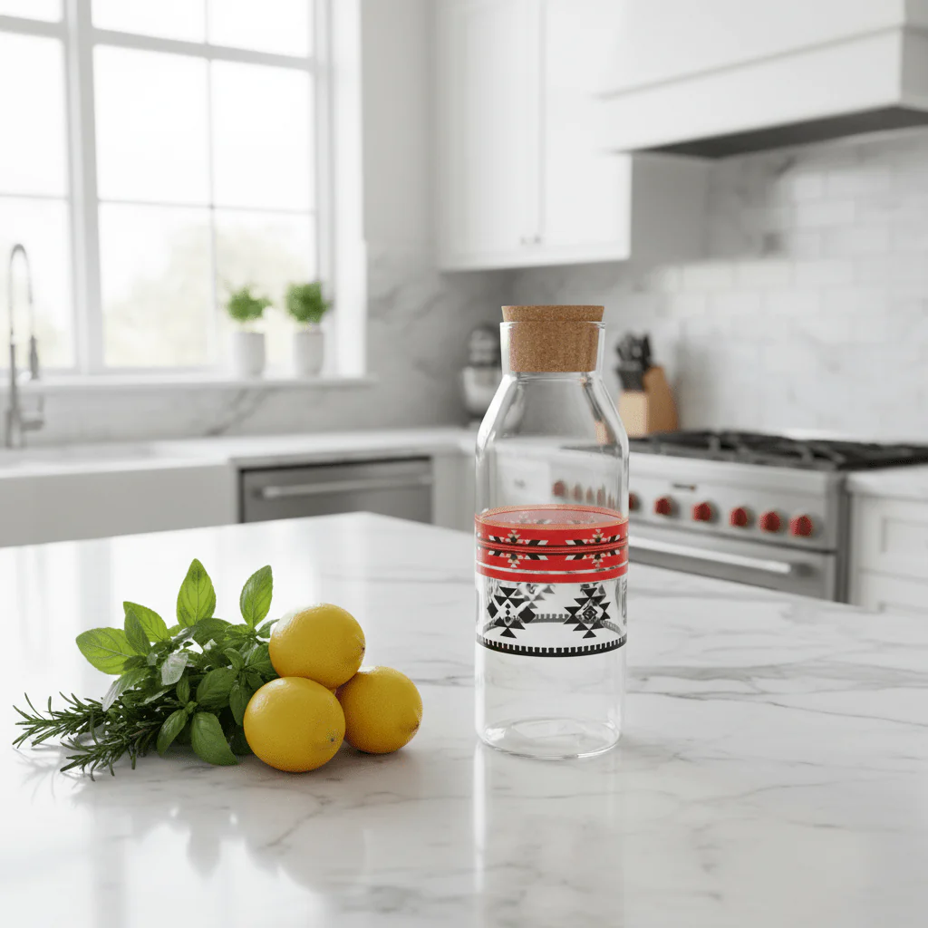 Yuniverse Glass Bottle with Cork Stopper — 1100ml - Image 3