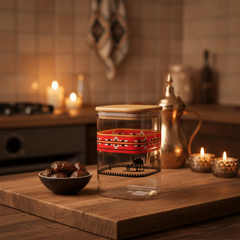 Yuniverse Rectangle Glass Jar with Bamboo Lid | 950ml,1200ml | - Image 2